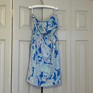Lilly Pulitzer cotton strapless dress or cover up.